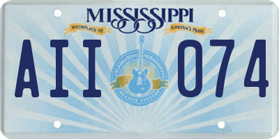 MS license plate AII074