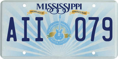 MS license plate AII079