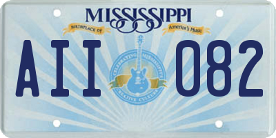 MS license plate AII082