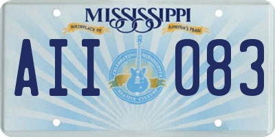 MS license plate AII083