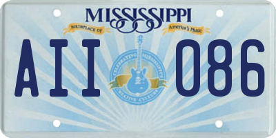 MS license plate AII086