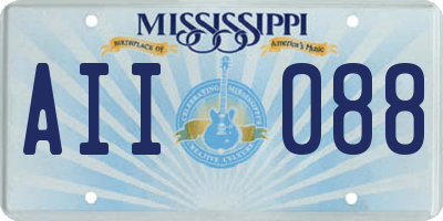 MS license plate AII088