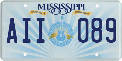 MS license plate AII089