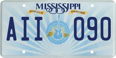 MS license plate AII090