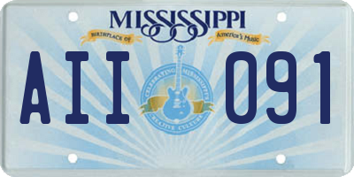 MS license plate AII091
