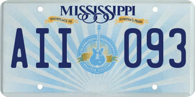 MS license plate AII093