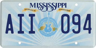 MS license plate AII094