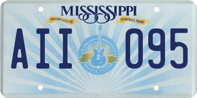 MS license plate AII095