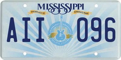 MS license plate AII096