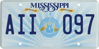 MS license plate AII097