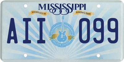 MS license plate AII099