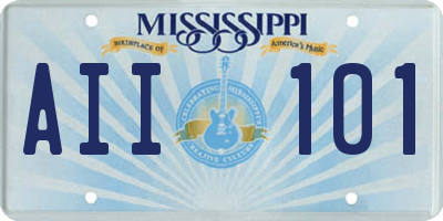 MS license plate AII101