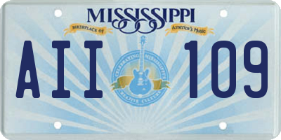 MS license plate AII109