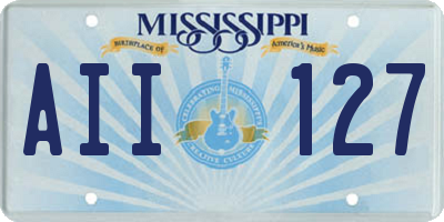 MS license plate AII127