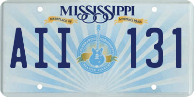 MS license plate AII131