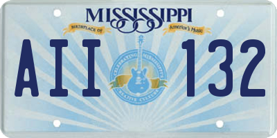 MS license plate AII132
