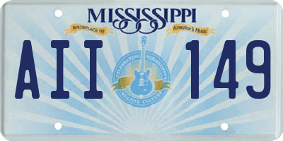 MS license plate AII149