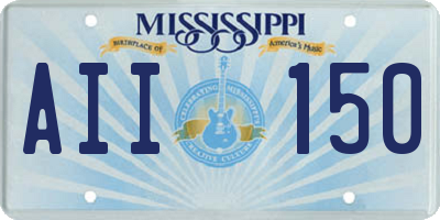 MS license plate AII150