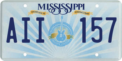 MS license plate AII157