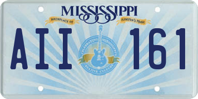 MS license plate AII161