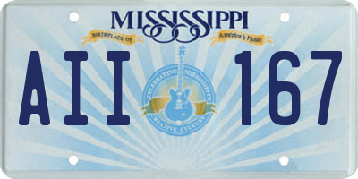 MS license plate AII167