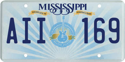 MS license plate AII169