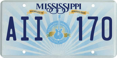 MS license plate AII170