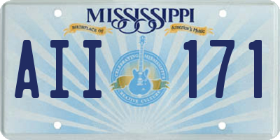 MS license plate AII171