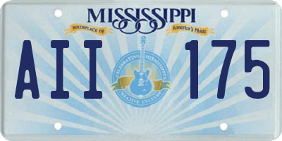 MS license plate AII175