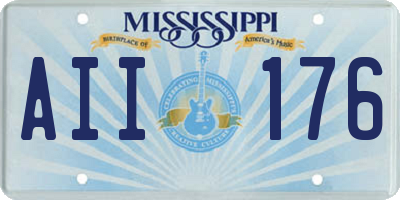 MS license plate AII176