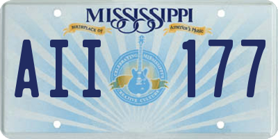 MS license plate AII177