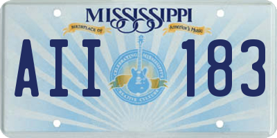 MS license plate AII183