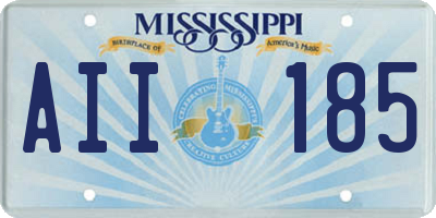 MS license plate AII185