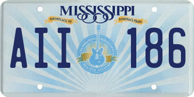 MS license plate AII186