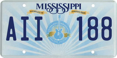 MS license plate AII188