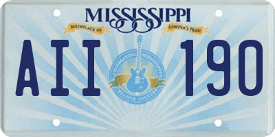 MS license plate AII190
