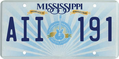 MS license plate AII191
