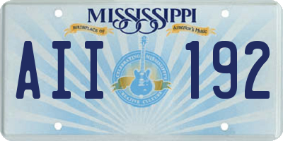 MS license plate AII192