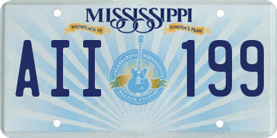 MS license plate AII199