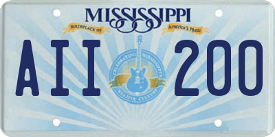 MS license plate AII200