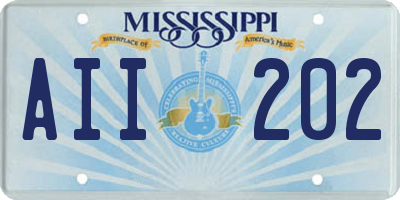 MS license plate AII202