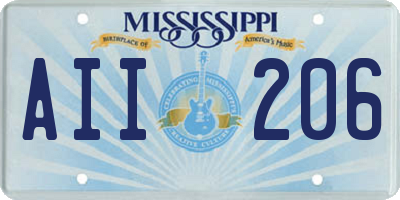 MS license plate AII206