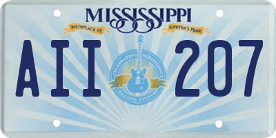 MS license plate AII207