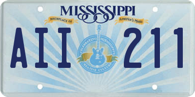 MS license plate AII211