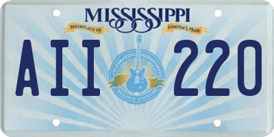 MS license plate AII220