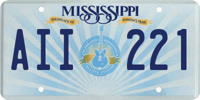 MS license plate AII221