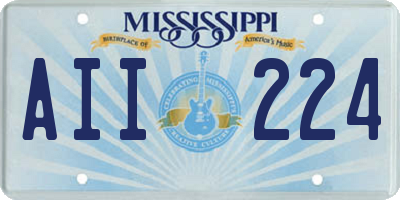 MS license plate AII224