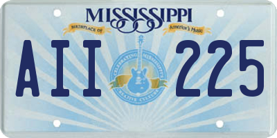MS license plate AII225
