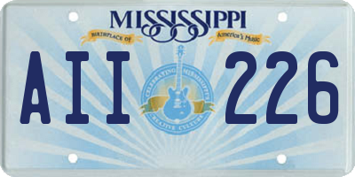 MS license plate AII226