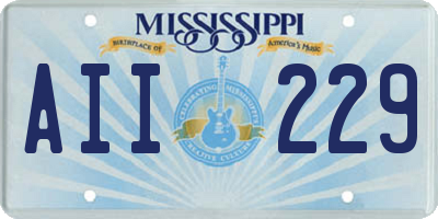 MS license plate AII229